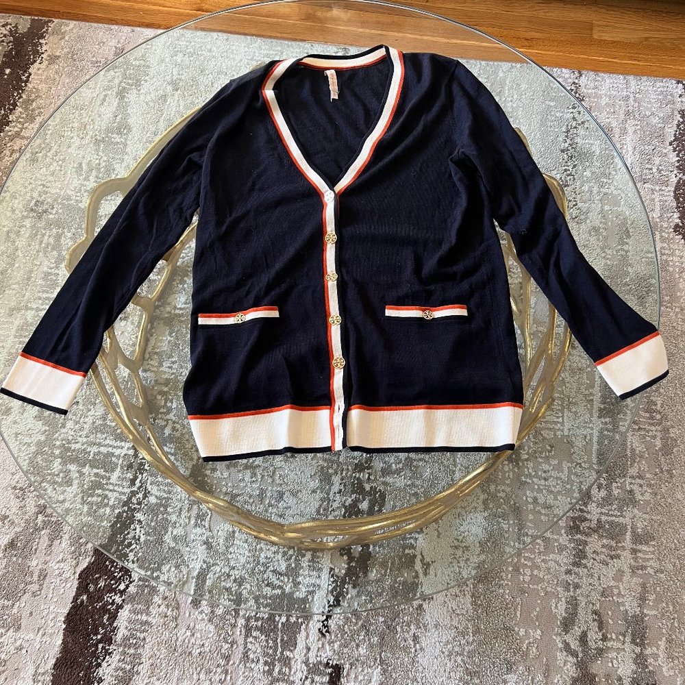 Tory Burch Madeline Oversized Merino Wool Cardigan